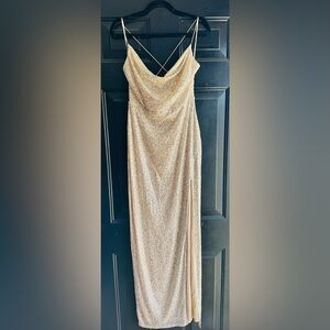 Lovers + Friends Gold Sequin dress